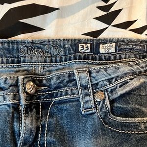 Western low rise miss me jeans